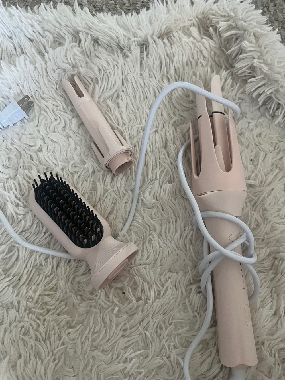 Blush Pink Multi-Head Styling Tool for Women - Interchangeable Brush & Barrel